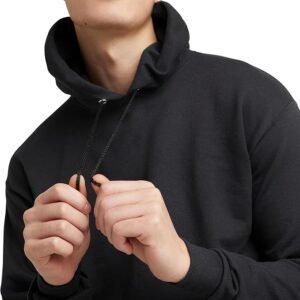 Men's Sweatshirt Cotton Blend Hoodie-Black