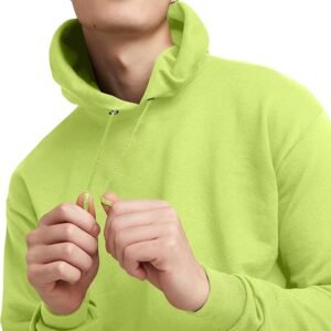 Men's Sweatshirt Cotton Blend Hoodie-Safety Green
