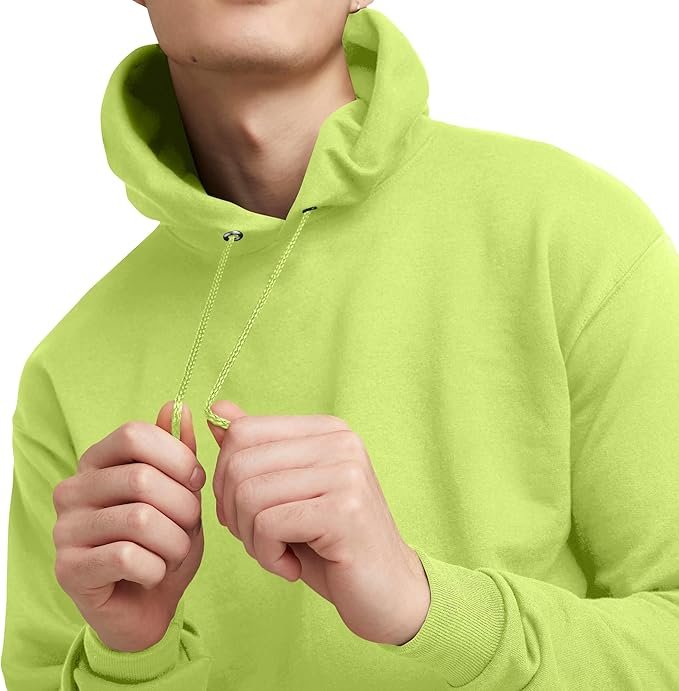Men's Sweatshirt Cotton Blend Hoodie-Safety Green