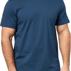 Men's Mix&Match Crewneck Cotton Lounge T-Shirt-Peacock Blue