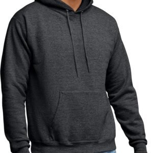 Men's Sweatshirt Cotton Blend Hoodie-Charcoal Heather