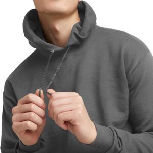 Men's Sweatshirt Cotton Blend Hoodie-Gray