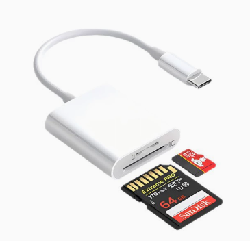 2-in-1 USB-C OTG Card Reader – High-Speed SD/TF Adapter for Android Phones, Tablets, and Laptops