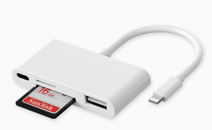 2-in-1 Lightning to SD/TF Card Reader – Multi-Functional Adapter for iPhone/iPad and Laptops (Wholesale/Factory Direct)