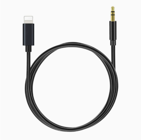 Lightning to 3.5mm Audio Adapter – Built-in DAC Chip for Car, Headphones, and Speakers