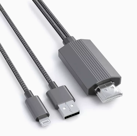 3-in-1 Lightning to HDMI + USB Cable 2M – 1080P Screen Mirroring for iPhone/iPad and Laptops