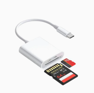 USB-C Card Reader Adapter – SD/TF/CF Memory Card Converter for Phones, Cameras, and Laptops (Supports Mouse & Keyboard)