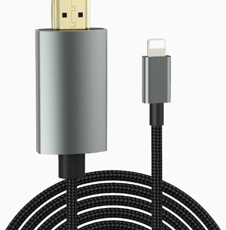 Plug-and-Play USB-C / Lightning to HDMI Adapter Cable – Screen Mirroring Cord for Smartphones to TV/Projector