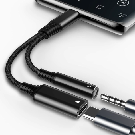 USB-C to 3.5mm Audio Adapter – Charging & OTG Multipurpose Cable for iPhone 15 and Android (CX31993 DAC Chip)