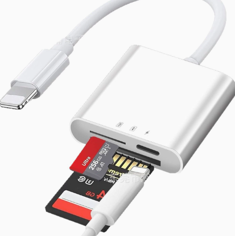 USB-C Card Reader Adapter – SD/TF Card Reader with Charging Port for Phones, Tablets, Laptops, and Cameras