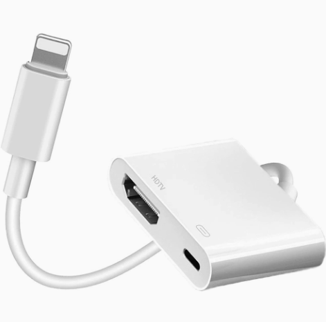 Lightning to HDMI Digital AV Adapter – Plug-and-Play Screen Mirroring for iPhone/iPad (1080P, No Power Adapter Required)