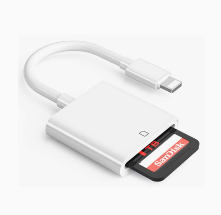 2-in-1 Lightning to SD/TF Card Reader – Camera Adapter for iPhone, iPad, and Tablets