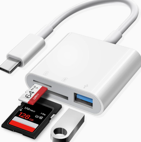 3-in-1 USB-C Card Reader – SD/TF Card Adapter for Smartphones, Tablets, and Laptops (Wholesale)