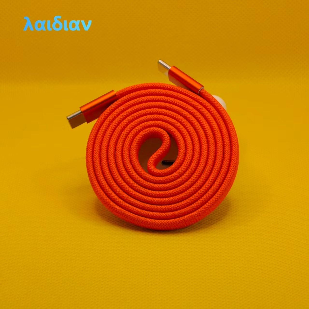 1m Flat Magnetic Braided USB-C to USB-C Cable, 100W PD Fast Charging, Anti-Tangle Magnetic Self-Winding Design